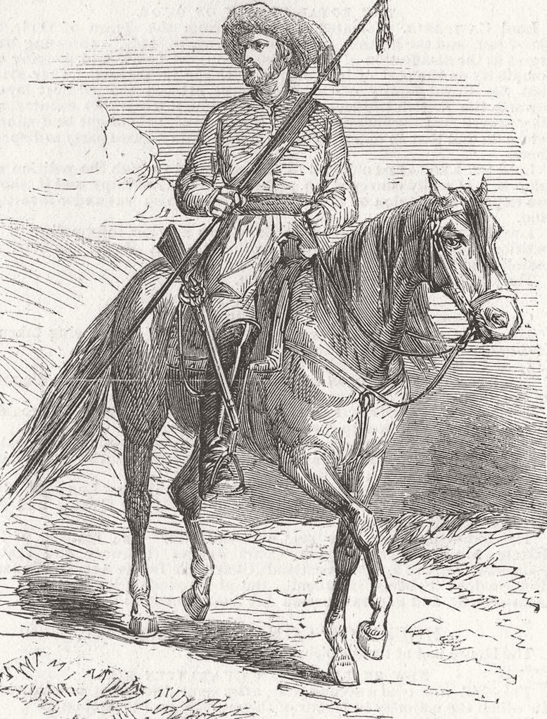 PAKISTAN. Peshawar Guide.  1857 old antique vintage print picture